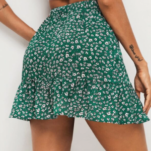 Green Wrap Skirt (Small/US 2-4/UK 6-8/EU 32-34)