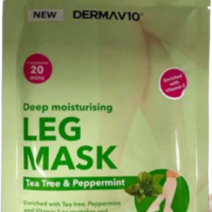 Derma V10 Deep Moisturising Tea Tree & Peppermint Leg Mask