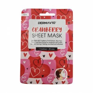 Derma V10 Cranberry Sheet Mask