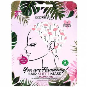 Derma V10 Printed Hair Sheet Mask (Flamingo) – Marula Oil