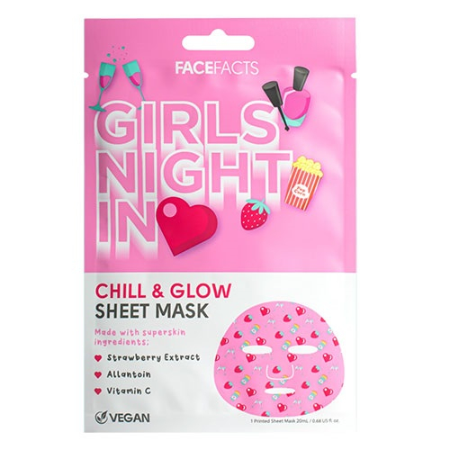 Face Facts Girls Night In Chill & Glow Sheet Mask 1’s (20ML)