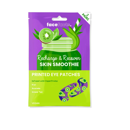 Face Facts Printed Eye Patches – Skin Smoothie – Recharge & Recover